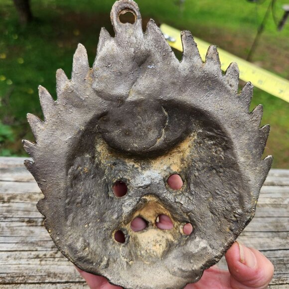 Vintage Brass Garuda Mask Wall Hanging Hindu Mythology Bird Deity Design Intrica - Picture 5 of 8